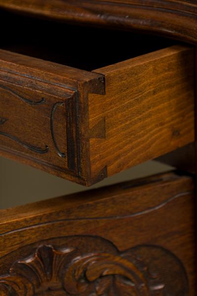 Louis XV style walnut bedside commode