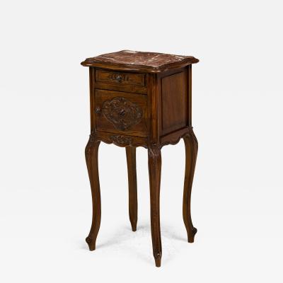 Louis XV style walnut bedside commode