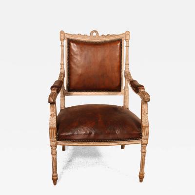 Louis XVI Armchair In Polychrome Wood 18 Century