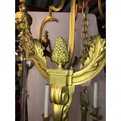 Louis XVI Bronze Hall Lantern