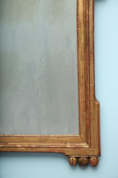 Louis XVI Carved Gilded Mirror