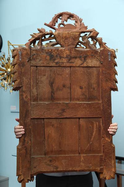 Louis XVI Carved Gilded Mirror