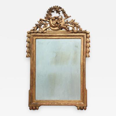 Louis XVI Carved Gilded Mirror