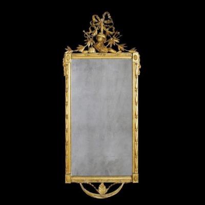 Louis XVI Carved Gilt Wood Mirror