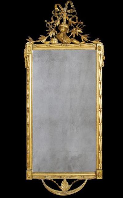 Louis XVI Carved Gilt Wood Mirror