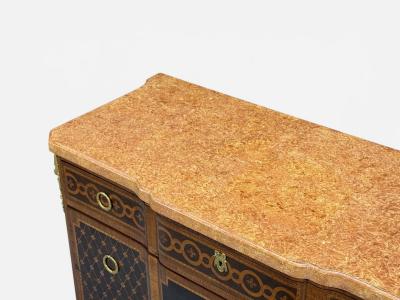 Louis XVI Commode Bronze Parquetry Faux Marble France 20th c 