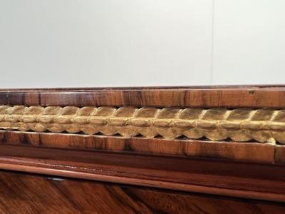 Louis XVI Commode Walnut Veneer Inlays Gold Plate Austria Vienna circa 1790