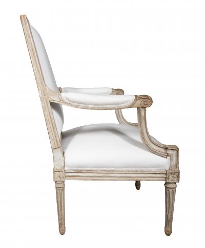 Louis XVI Creme Painted Armchair