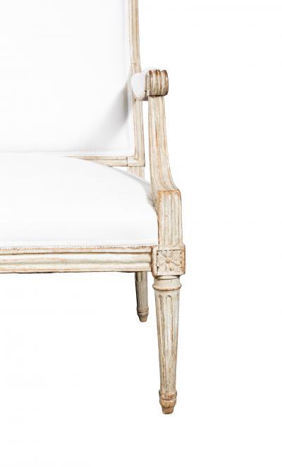 Louis XVI Creme Painted Armchair