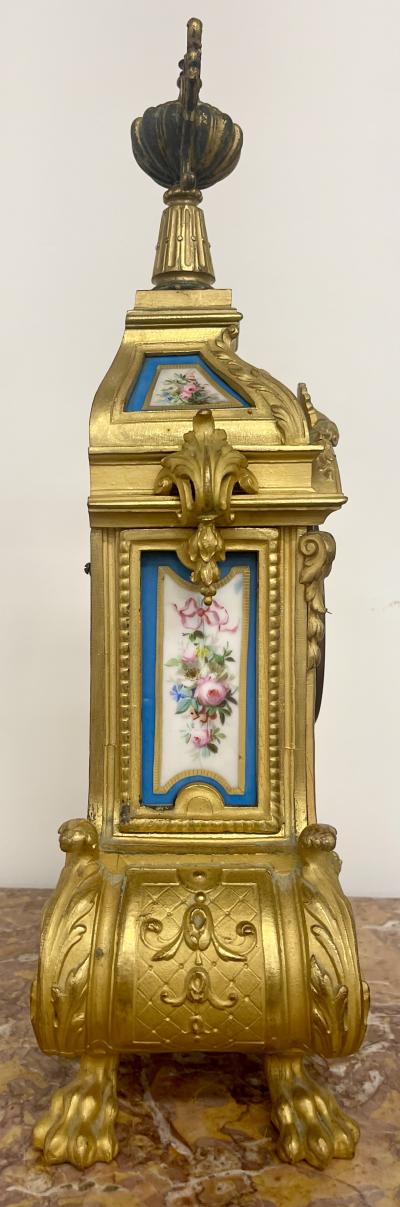 Louis XVI Dore Bronze Mantle Clock Conrad Felsing Berlin