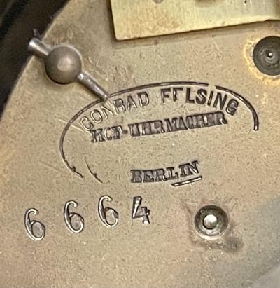 Louis XVI Dore Bronze Mantle Clock Conrad Felsing Berlin