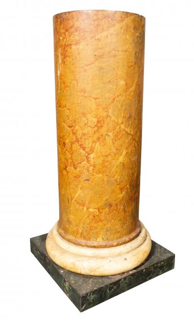 Louis XVI Faux Marble Tole Pedestal