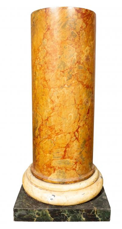 Louis XVI Faux Marble Tole Pedestal