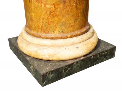 Louis XVI Faux Marble Tole Pedestal