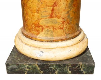 Louis XVI Faux Marble Tole Pedestal