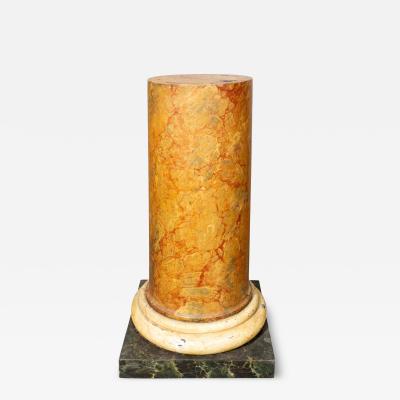 Louis XVI Faux Marble Tole Pedestal