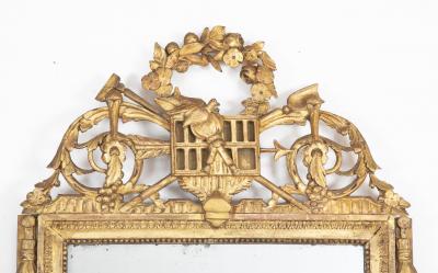 Louis XVI French Gilded Marriage or Brides Mirror