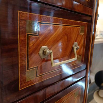 Louis XVI French Mahogany Marquetry Chest of Drawers 19th century