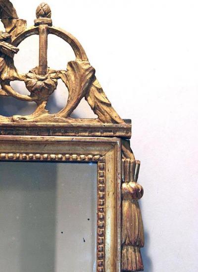 Louis XVI Gilt Marriage Mirror