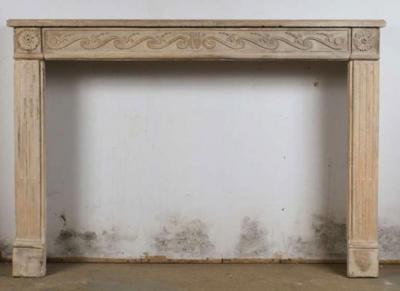 Louis XVI Limestone Mantle