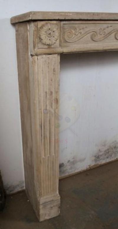 Louis XVI Limestone Mantle