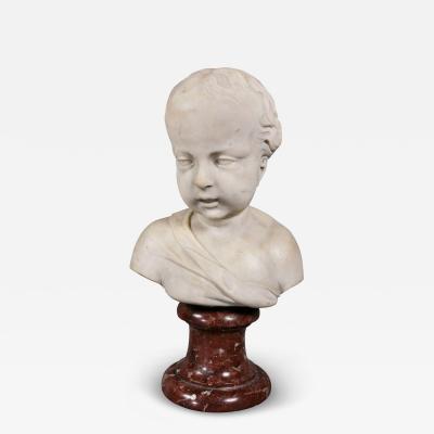 Louis XVI Marble Bust of a Young Boy