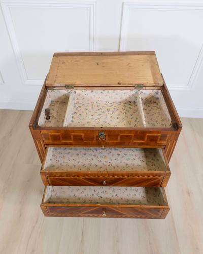 Louis XVI Marquetry Chiffonier Table