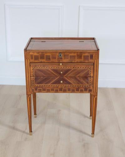 Louis XVI Marquetry Chiffonier Table