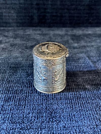 Louis XVI Neoclassical Sterling Silver Patch or Snuff Box