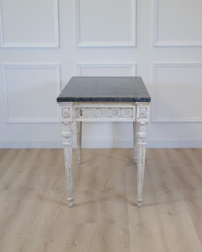 Louis XVI Painted Console with Pyrenees Marble Top Provence Late 18th Century