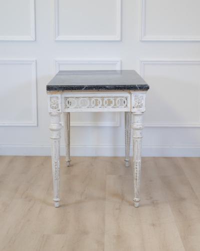 Louis XVI Painted Console with Pyrenees Marble Top Provence Late 18th Century
