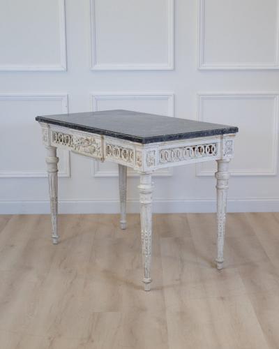 Louis XVI Painted Console with Pyrenees Marble Top Provence Late 18th Century