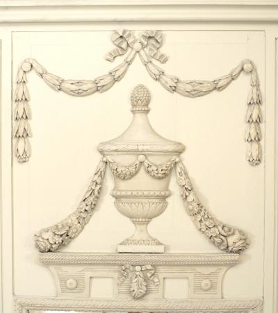 Louis XVI Painted Trumeau Wall Mirror