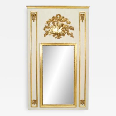 Louis XVI Painted Trumeau Wall Mirror