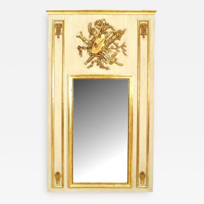 Louis XVI Painted Trumeau Wall Mirror