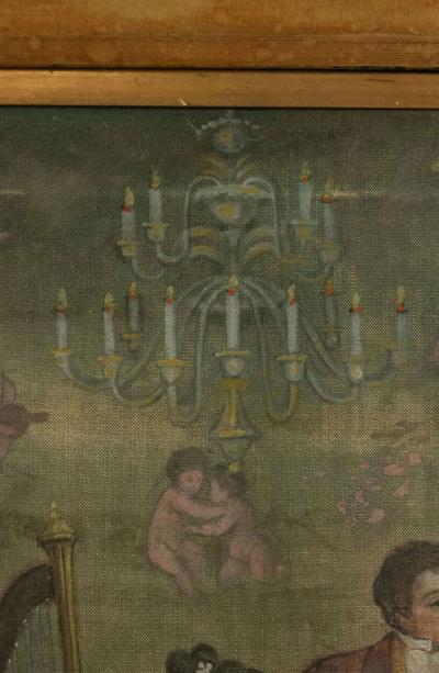 Louis XVI Painting of Music Room with Figures