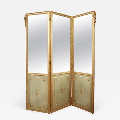 Louis XVI Stye Three Panel Screen