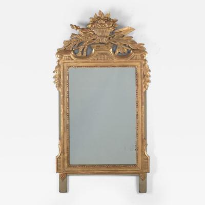 Louis XVI Style 19th Century Gilt and Painted Mirror