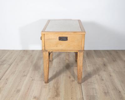 Louis XVI Style Bedside Table with Marble Top