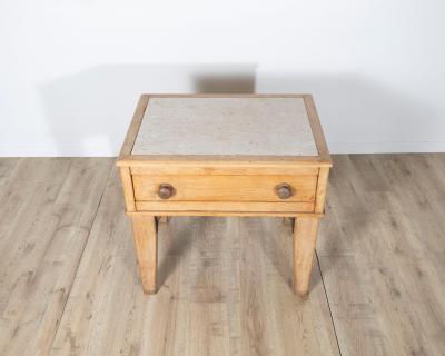 Louis XVI Style Bedside Table with Marble Top
