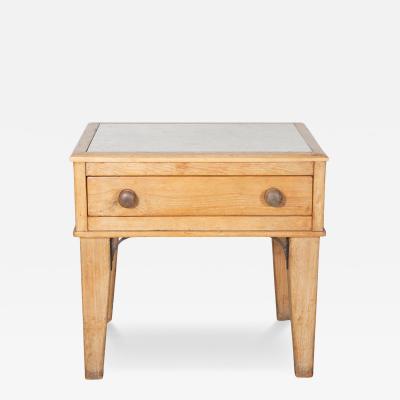 Louis XVI Style Bedside Table with Marble Top