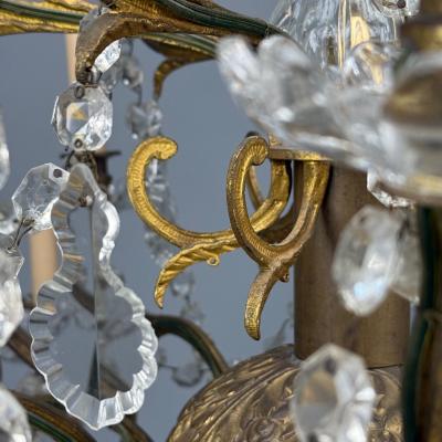 Louis XVI Style Bronze Crystal Thirty Light Chandelier France 19th 20th c 