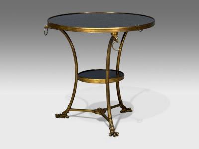 Louis XVI Style Bronze Marble Ormolu Mounted Gueridons France 19th c 