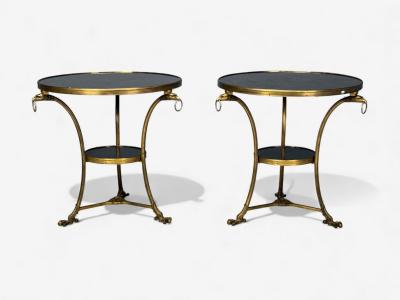 Louis XVI Style Bronze Marble Ormolu Mounted Gueridons France 19th c 