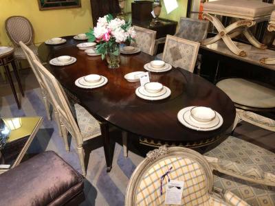 Louis XVI Style Bronze Mounted Dining Room Table in the Manner of Jansen