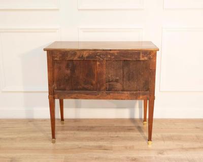 Louis XVI Style Cherrywood Chest of Drawers with Brass Trim France