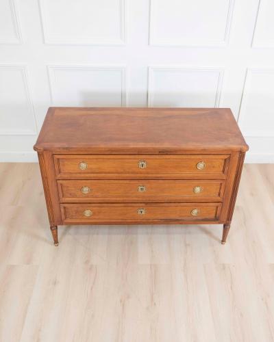 Louis XVI Style Chest Of Drawers In Walnut Circa 1880