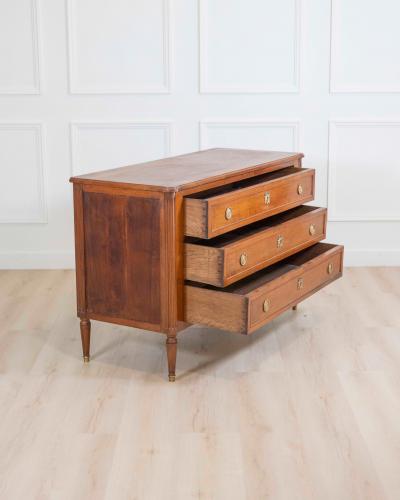 Louis XVI Style Chest Of Drawers In Walnut Circa 1880