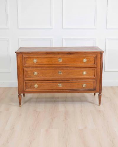 Louis XVI Style Chest Of Drawers In Walnut Circa 1880