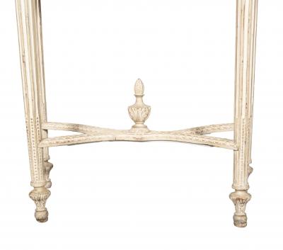 Louis XVI Style Creme Painted Console Table